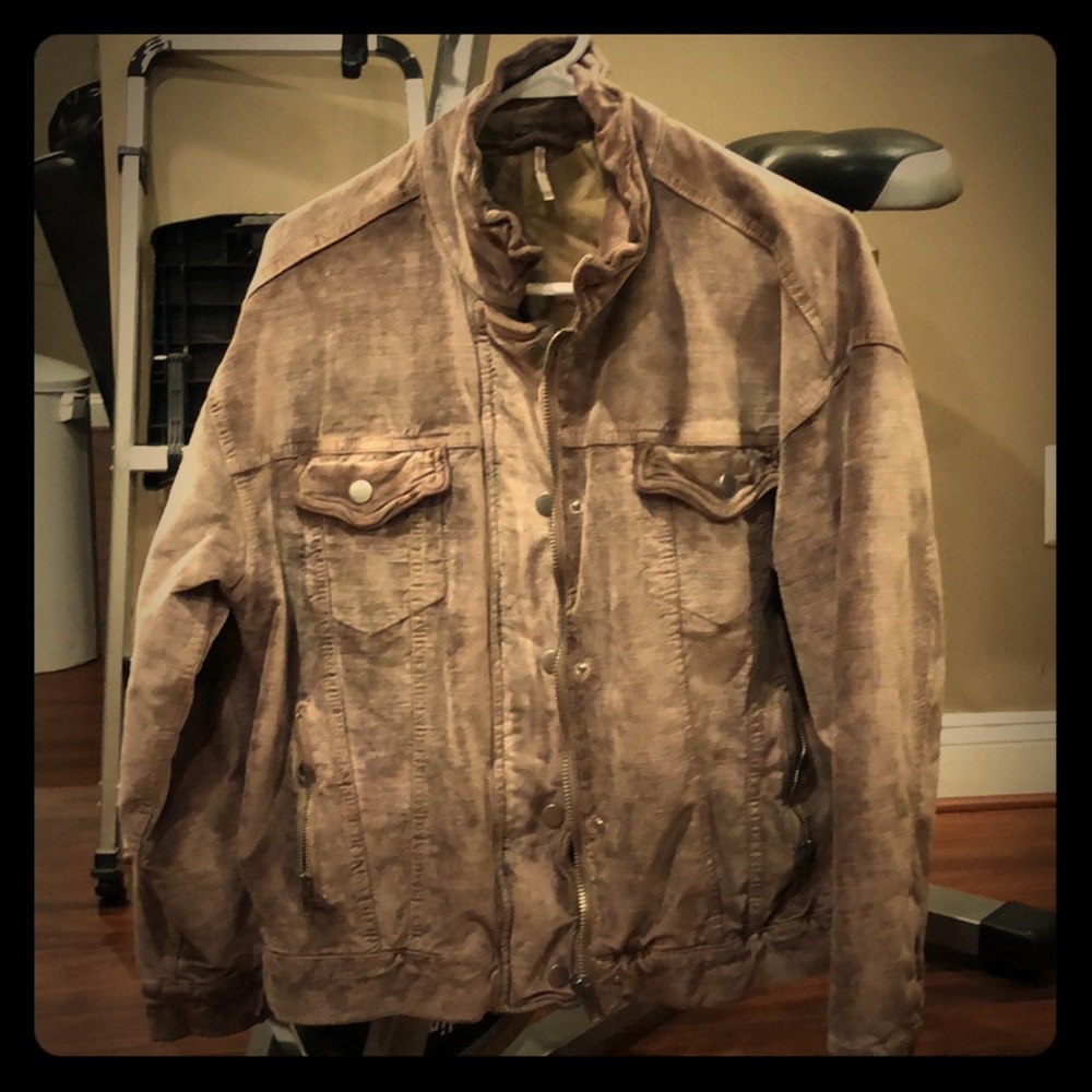 Free people blush velvet jacket